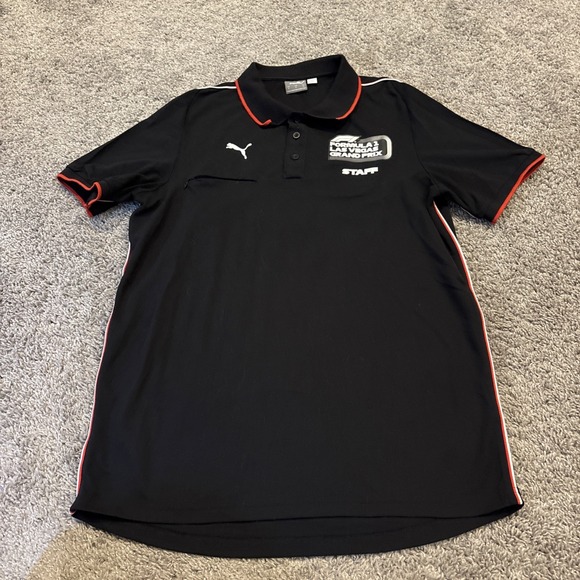 Puma Other - Puma F1 Formula 1 Las Vegas Grand Prix Staff Polo Shirt Mens Medium Black Red